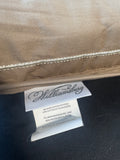 Colonial Williamsburg Beige Embroidered Throw Pillow