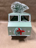 Metal Bus With Christmas Tree On Top