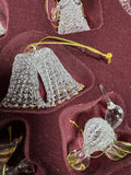 9-Piece Boxed Sets of Assorted Spun Glass Ornaments AS IS (READ DESCRIPTION CAREFULLY)