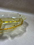 Baroque Yellow Topaz Fostoria Footed Dish