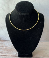 Gold Tone Wire Omega Choker