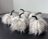 5-Piece Faux Owl Feather Furry Pumpkins