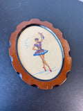Ballerina Framed Needlepoint Art