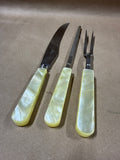 3 Piece Pearl Style Handles Serving Utensils