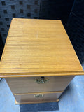 Wood Craft Co. Two Drawer File Cabinet with Key (A)***HEAVY ITEM***READ DETAILS ON PICK UP POLICY***