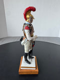 Regiments de Carabiniers Van Gerdinge Sitzendorf Porcelain French Soldier with Wooden Base & Box