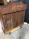 Antique Cabinet with Glass Front Doors, with Key