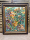 Fall Flowers Original Painting by Local Artist, Ginger Olansen; Signed