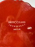 Orange Smith & Clark Ironworks 2 Qt Enameled Cast Iron Pumpkin Dutch Oven