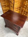 Three Drawer Night Stand with Protective Glass