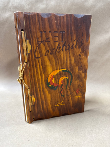 1939 Wooden “Just Cocktails” Drink Mix Book