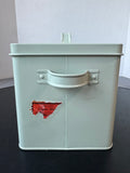 Sage Green Farmhouse Style Metal Laundry Bin with Scoop, Mesh Washing Bag & Machine Cleaner