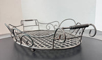 Oblong Metal Scroll Tray