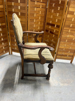 Antique Arm Chair with Carved Accents