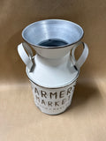 Decorative Famers Market Metal Milk Can