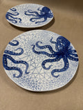 Textured Octopus Appetizer Plates - Pair