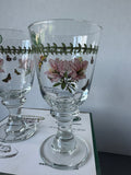 4-Piece Portmeirion Garden Botanic Lily Flowered Azalea Wine Glasses in Box (2 BOXES AVAILABLE—PRICED INDIVIDUALLY AT $65 EACH)