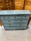 Pale Blue Painted Narrow Dresser/Console Cabinet