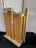 Wooden Vintage Portable Storage Artist’s Easel & Case Once Belonging to Local Artist Ginger Olansen