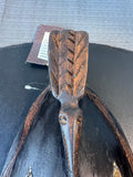 Ghanaian Wooden Mask with Intricate Metal Inlay (B)
