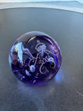 Caithness Royal Wedding Sarah Ferguson Monogram Purple Art Glass Paperweight