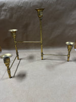 Gold Folding Candelabro — Holds 4 Candles