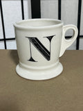 Letter N Anthropologie Monogram  Coffee Mug