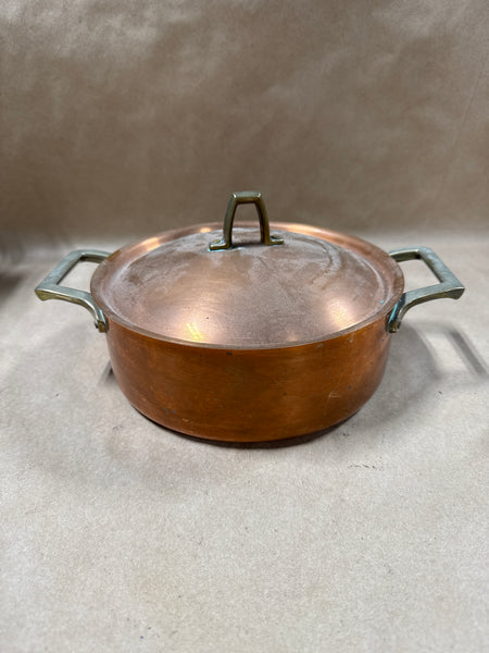 (C) Paul Revere Copper Stock Pot With Brass Handles