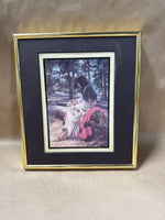(A) Happy Hands By Vel Miller // Gold Frame Ceramic Tile