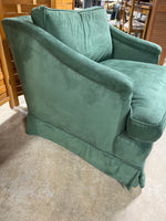 Green Upholstered Chair on Casters