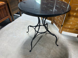Round Table with Metal Base & Stone/Granite Top