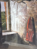 Red Coat Hanging Near Window Print; Signed