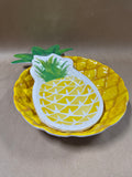 Pineapple Melamine Bowl And Appetizer Paper Plates