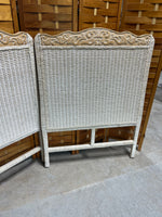 Pier 1 Pair of Twin Headboards with Metal Bed Frames