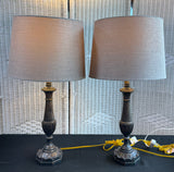 Pair of Ornate Resin Table Lamps (WORKS)