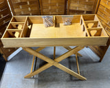 Berea College Student Crafts Vintage Wooden Skittles Game with Stand