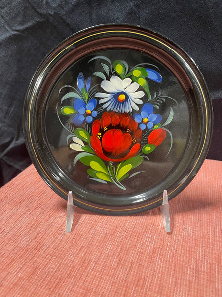 Small Hand Painted Enamel Metal Tray