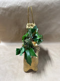Gold Paper Mache Reindeer Center Piece