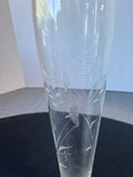 Duchin Creation Floral Etched Bud Vase with Weighted Sterling Silver Base