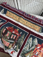 (A) Department 56 Heritage Village Collection Tapestry Style Fringed Blanket