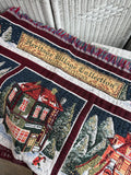 (A) Department 56 Heritage Village Collection Tapestry Style Fringed Blanket