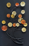 Pinwheel Flower Bouquet Metal Wall Art
