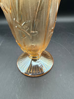 Jeanette Glass Iris And Herringbone Glass Vase