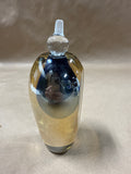Signed EICKHOLT Studio Glass Iridescent Platinum Perfume Bottle