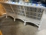 White Wicker Sofa with Cushions