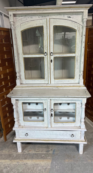 Rustic/Shabby Chic Hutch with Wine Storage***HEAVY ITEM***