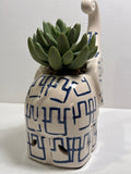 Elephant with Artificial Succulent