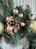 Wondershop Faux Fir Wreath with Gold Accents & Pine Cones