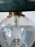 Brass & Green Marble Vintage Hourglass