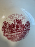 (G) Johnson Bros. Old Britain Castles Pink Large Salad Serving Bowl